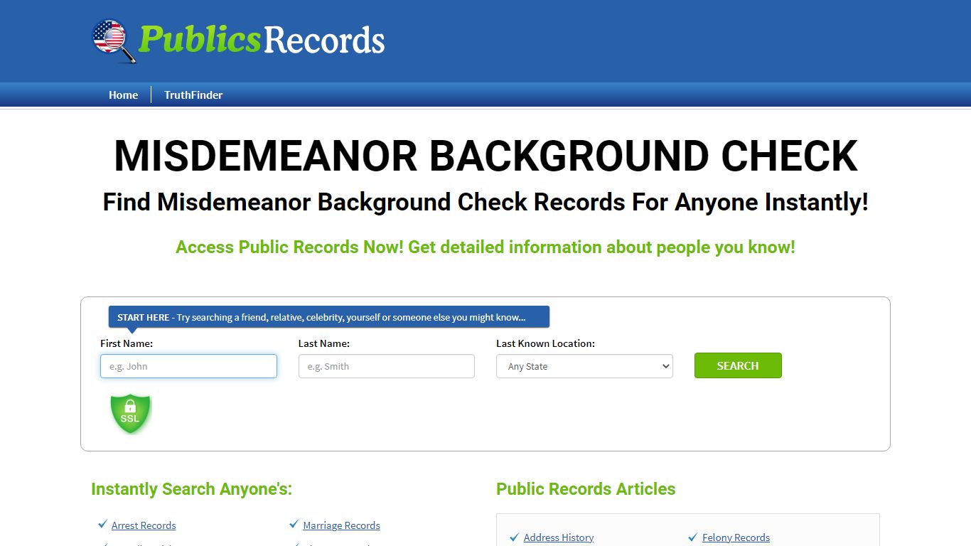 Find Misdemeanor Background Check For Anyone
