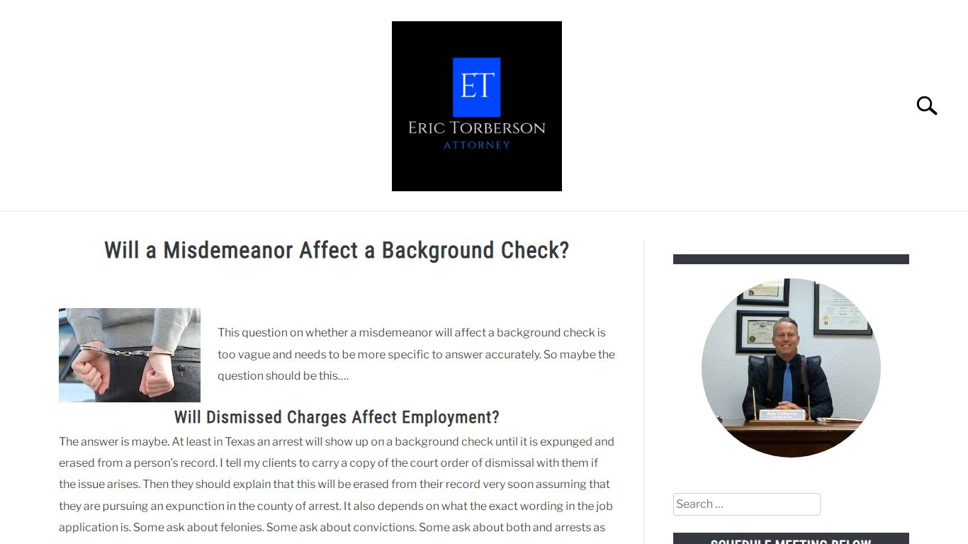 Will a Misdemeanor Affect a Background Check? | Veteran Defense ...